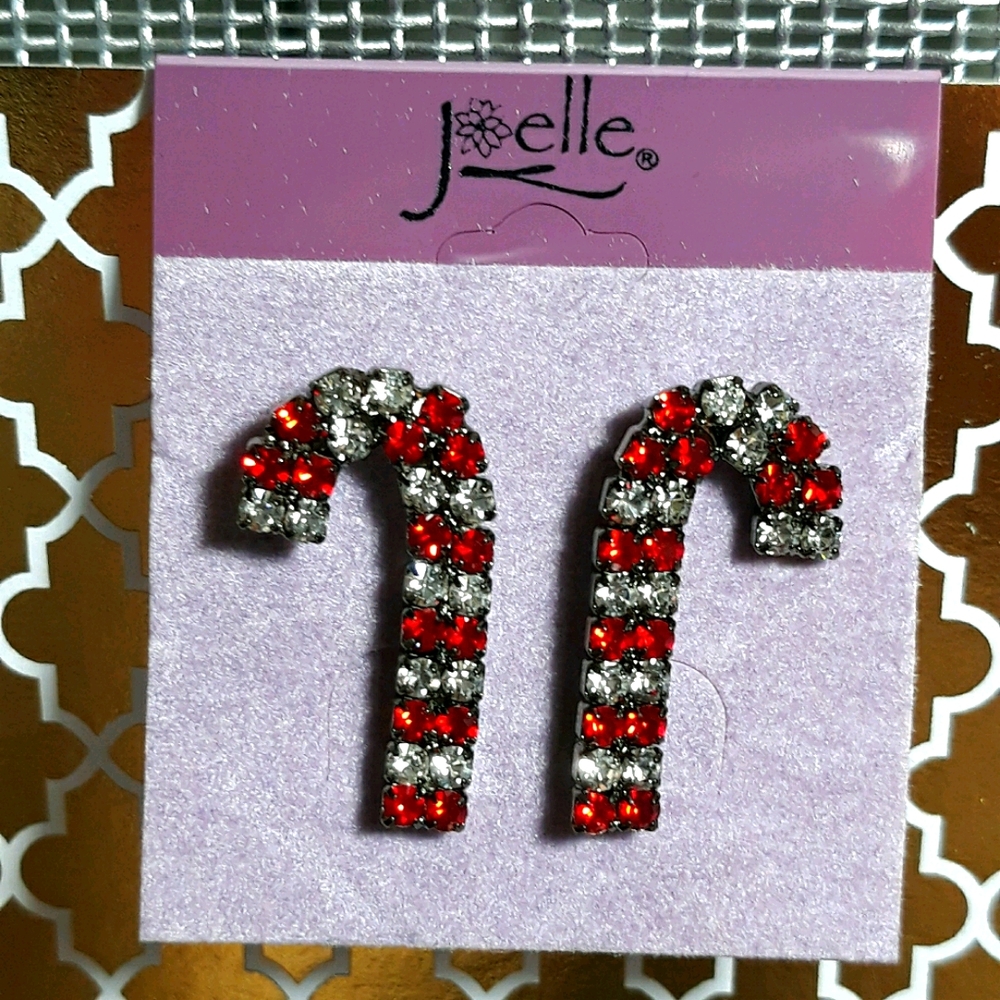 Holiday earrings candy canes